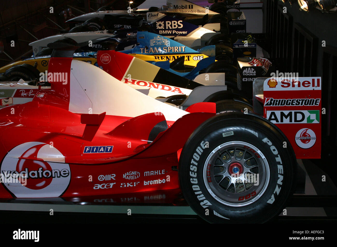 F1 Racing Cars Lined Up At Autosport Show Stock Photo Alamy F1 Racing Cars Lined Up At Autosport Show Stock Photo Alamy
