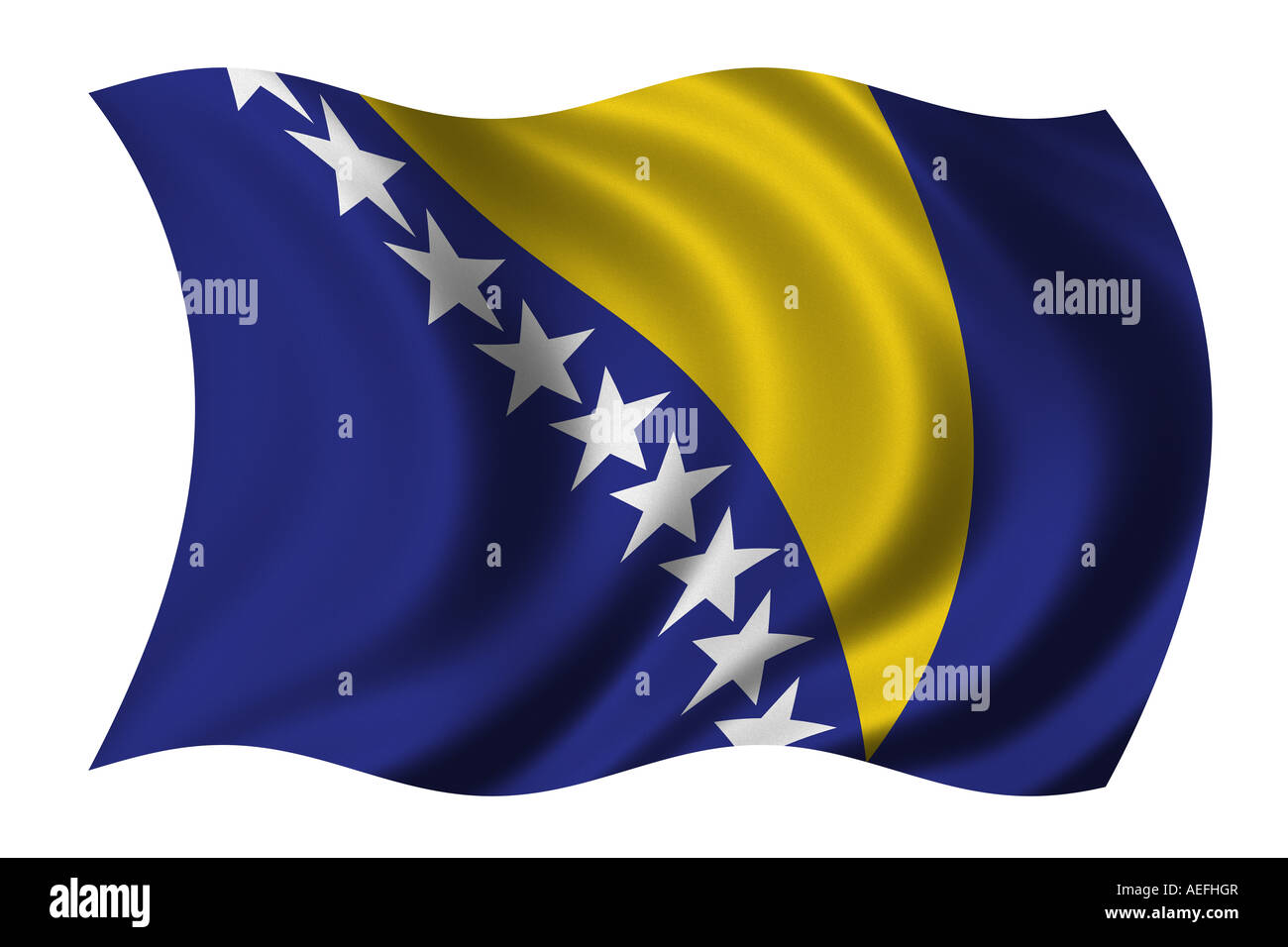 Flag of Bosnia Herzegovina Stock Photo