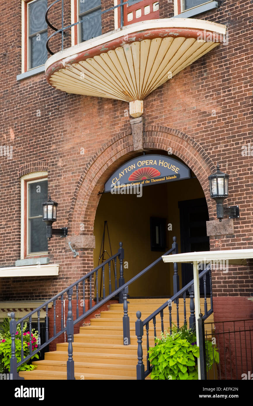 Opera House restoration Clayton New York Thousand Islands Stock Photo