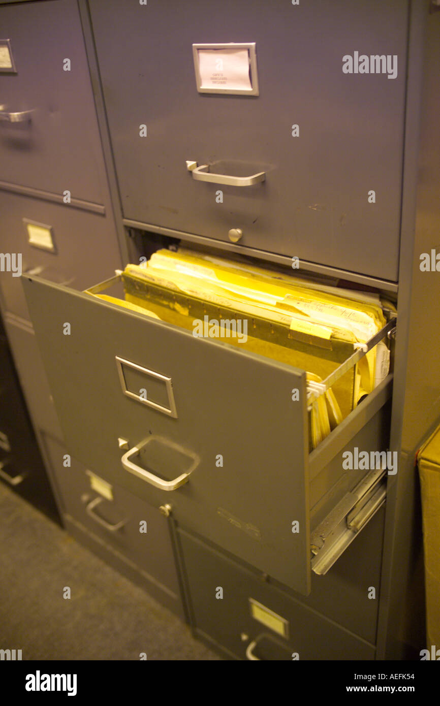 Filing in office Stock Photo Alamy