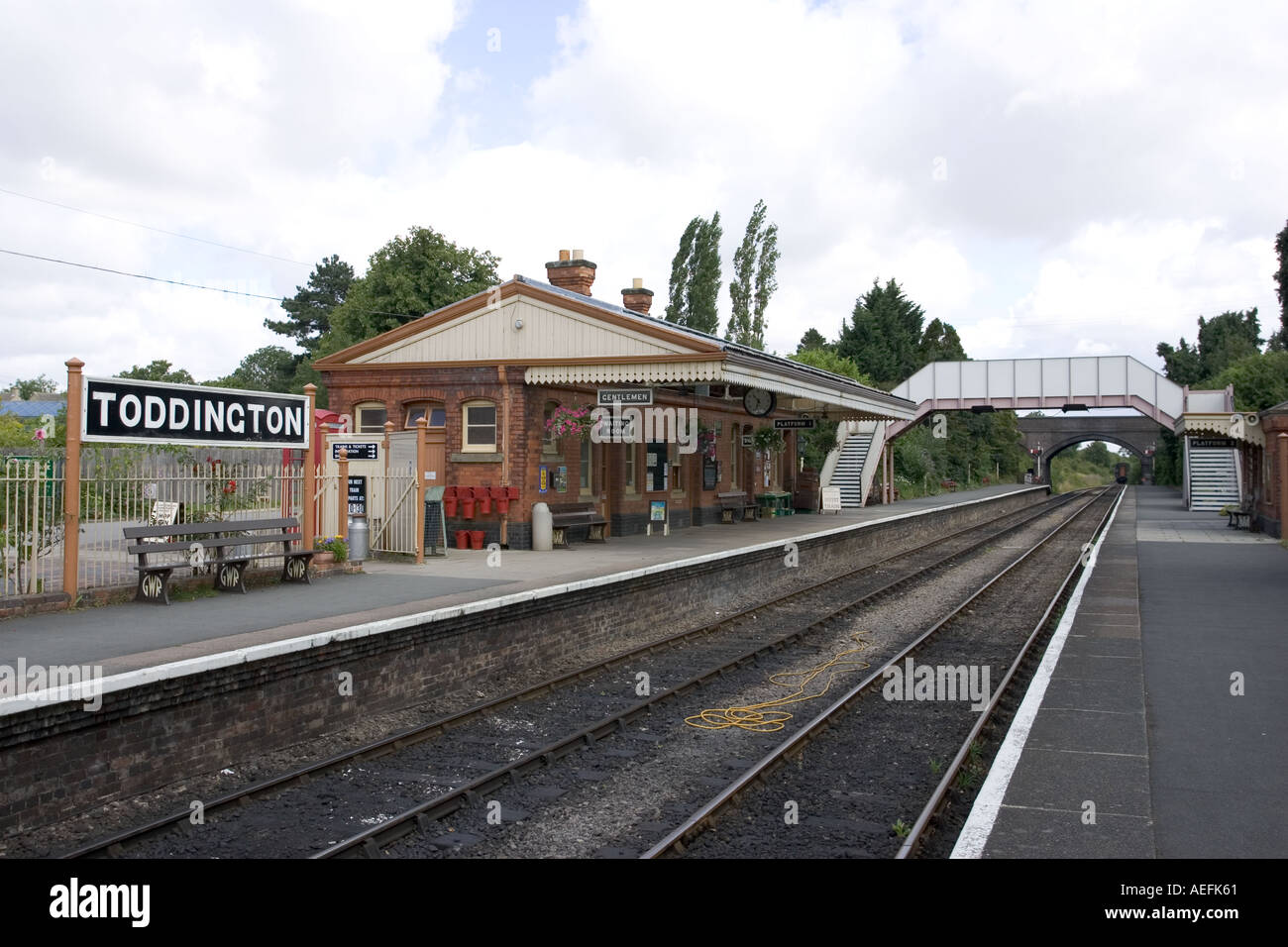 GWR train station Toddington English Cotswolds Stock Photo Alamy
