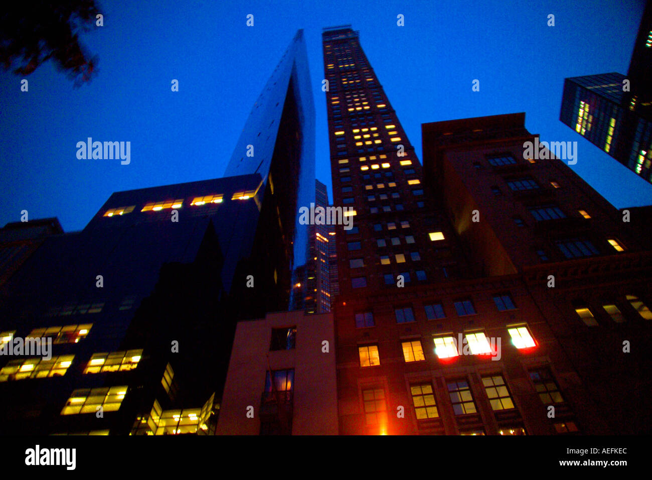 New York City looking up at