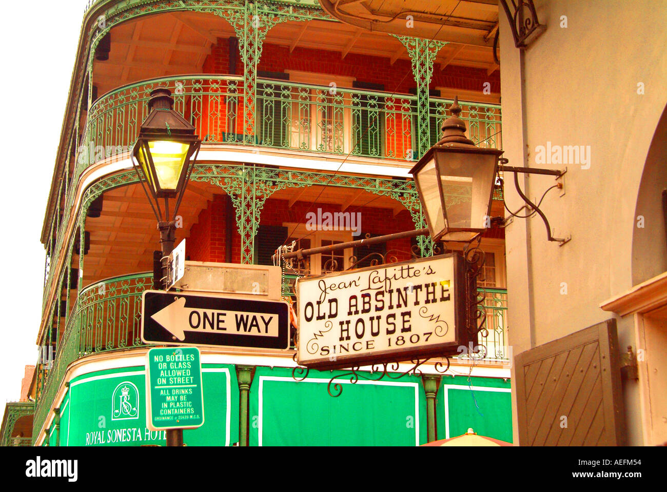 New Orleans signs in French Quarter Stock Photo Alamy