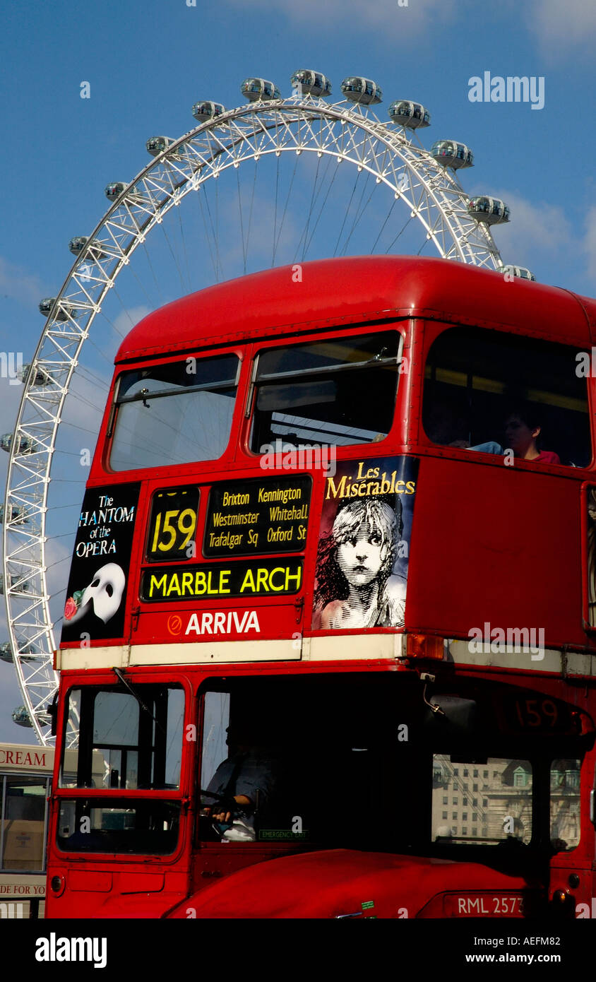 Old fashioned red london bus hi-res stock photography and images - Alamy