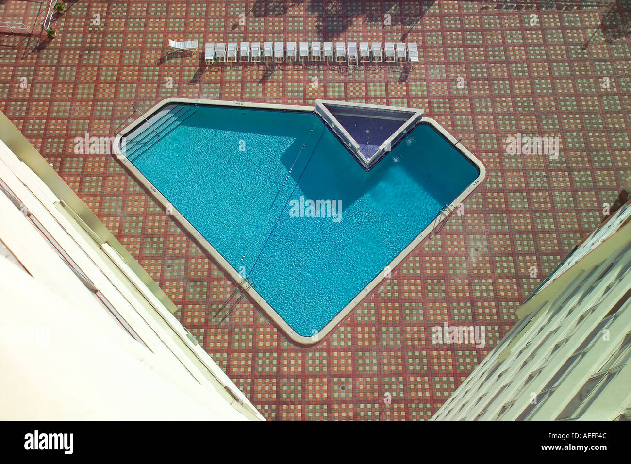 Overhead view of a swimming pool Stock Photo - Alamy