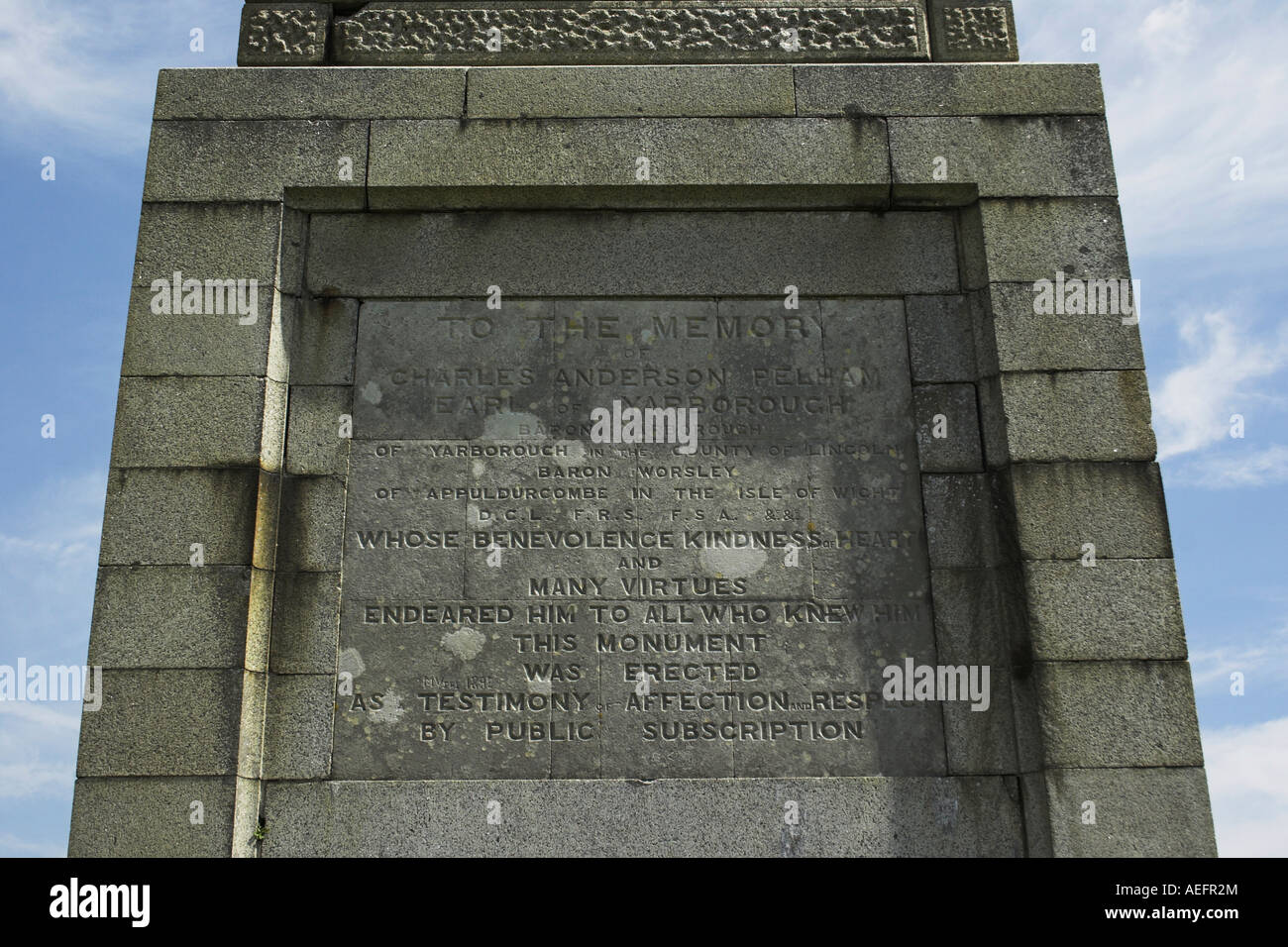 Lord Yarborough Monument, Bembridge Down / Culver Cliff, Isle of Wight