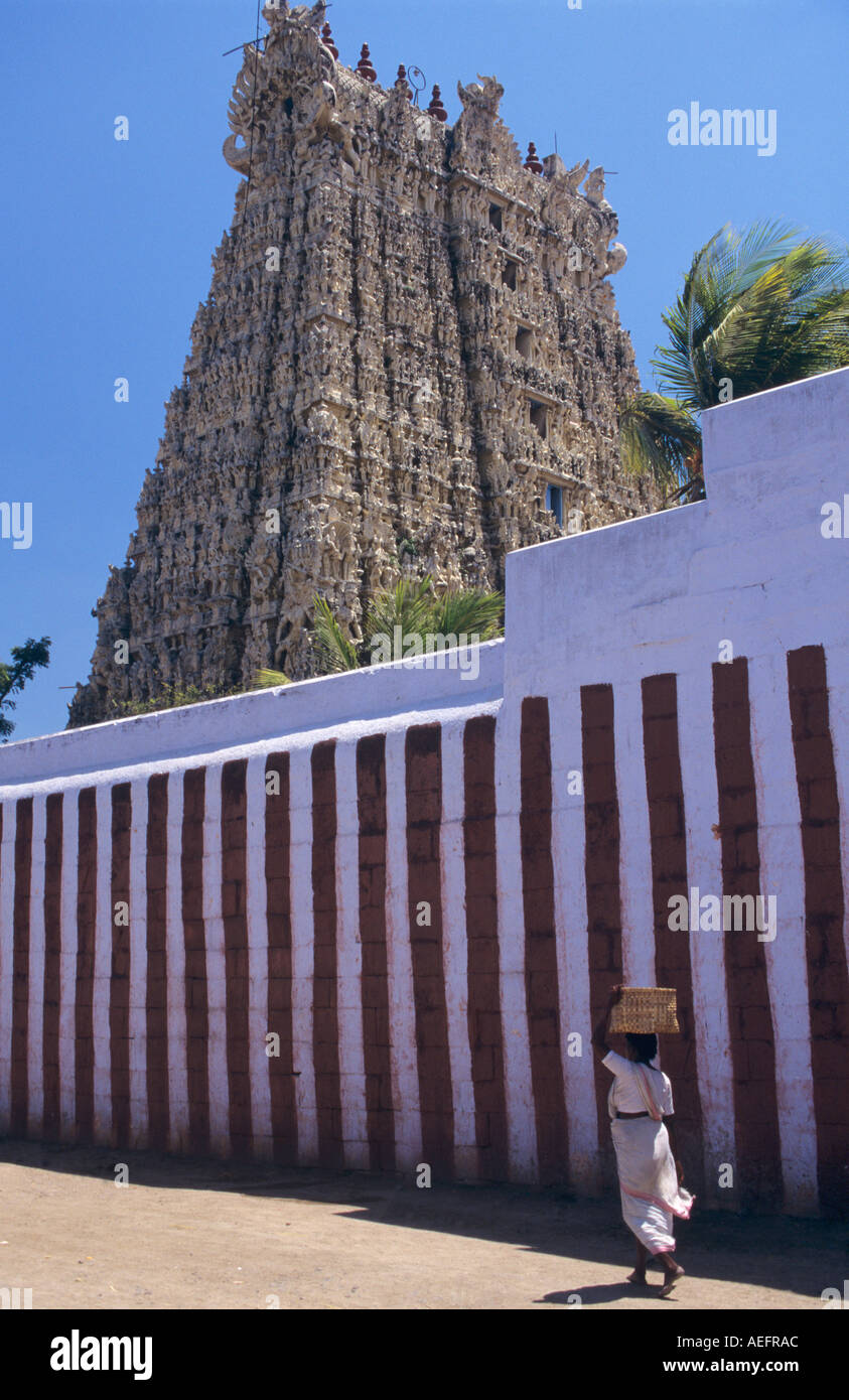 Suchindram Temple near Kanya Kumari India Stock Photo