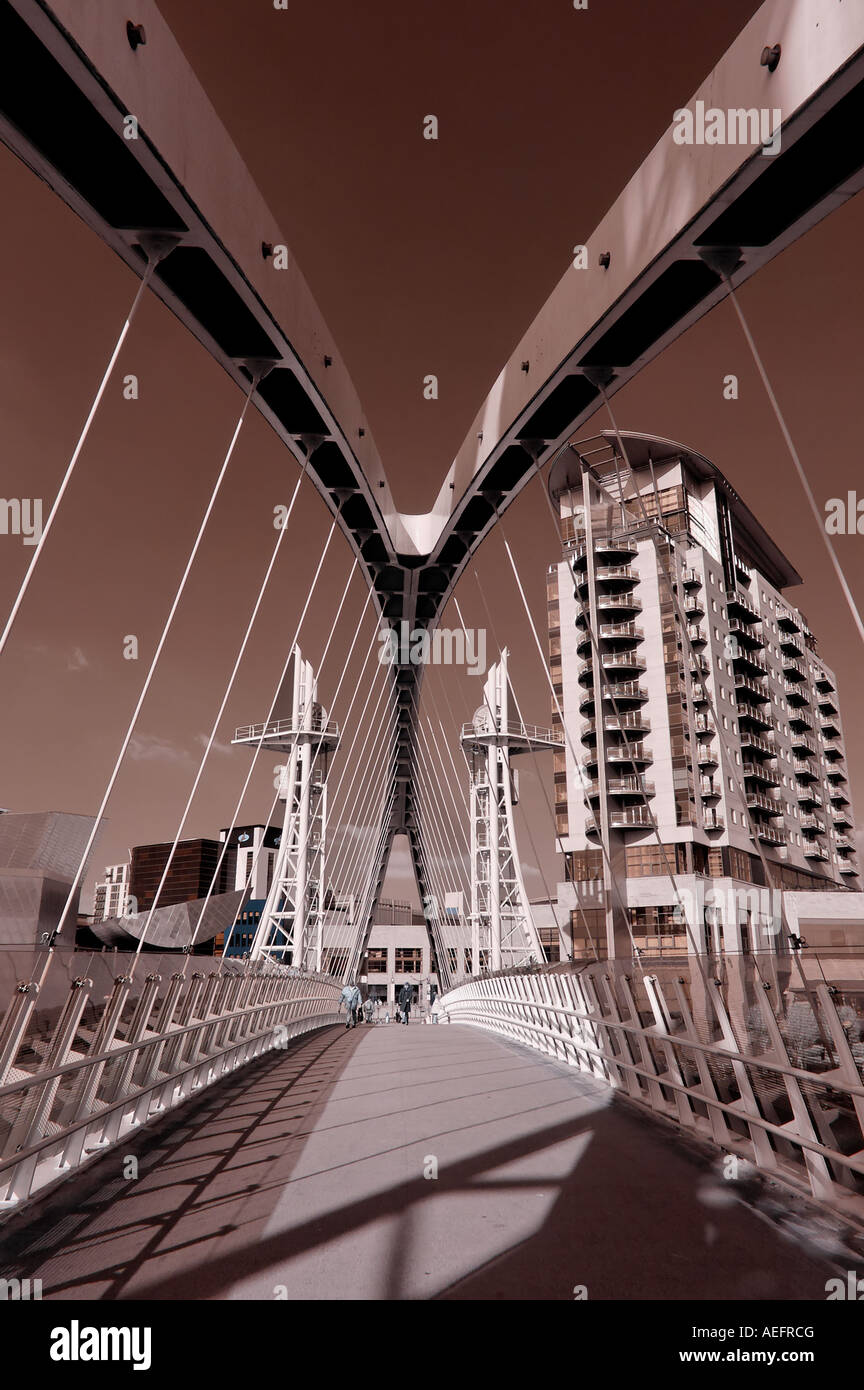 Lowry Bridge, Salford Quays Stock Photo Alamy