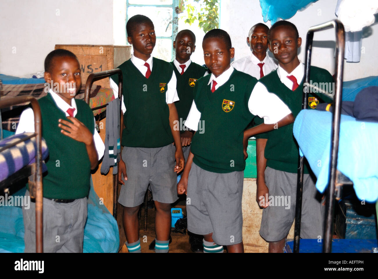 Six young students at Maseno School Kenya East Africa Stock Photo Alamy