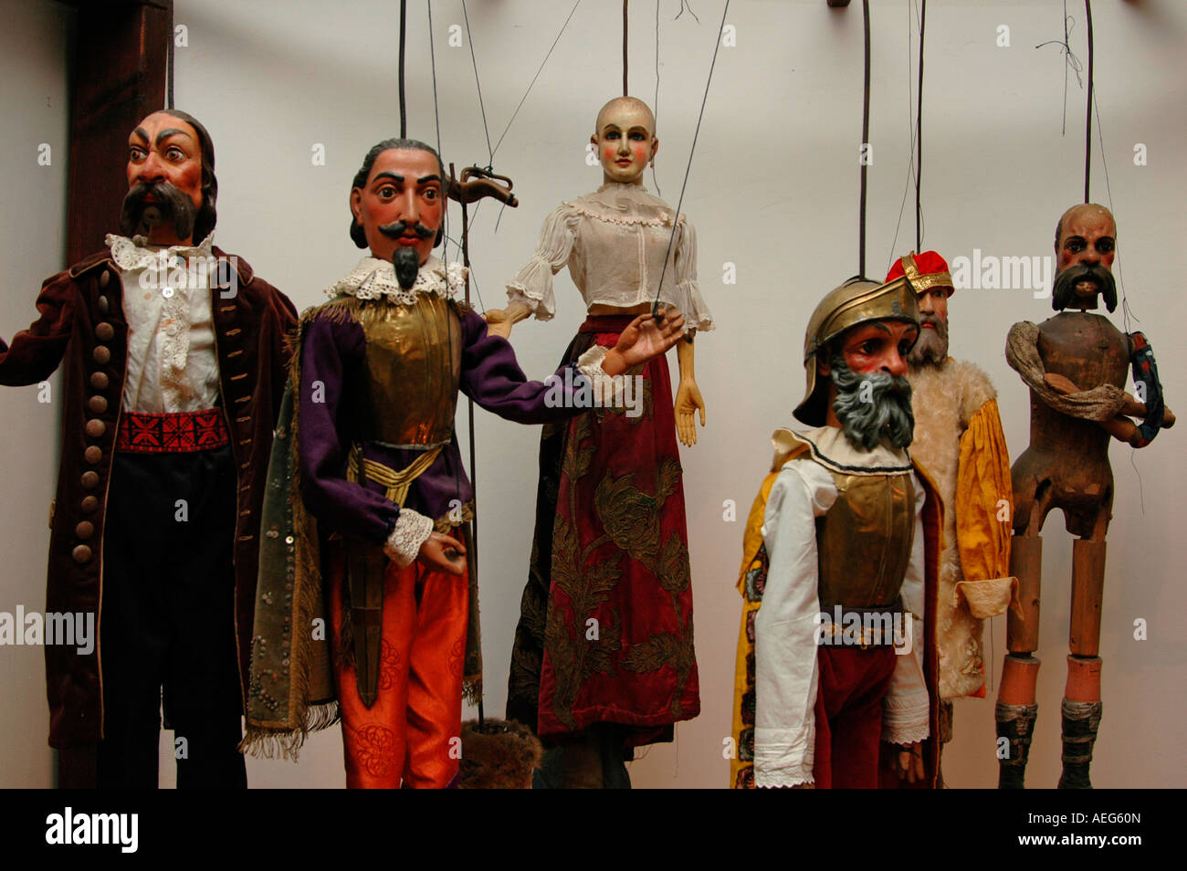 Theater marionette puppets Prague Czech republic Stock Photo
