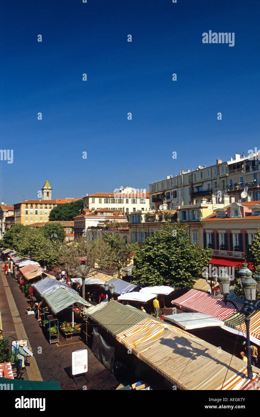 Nice Cours Saleya Alpes-Maritimes 06 Cote d'Azur French Riviera PACA France Stock Photo