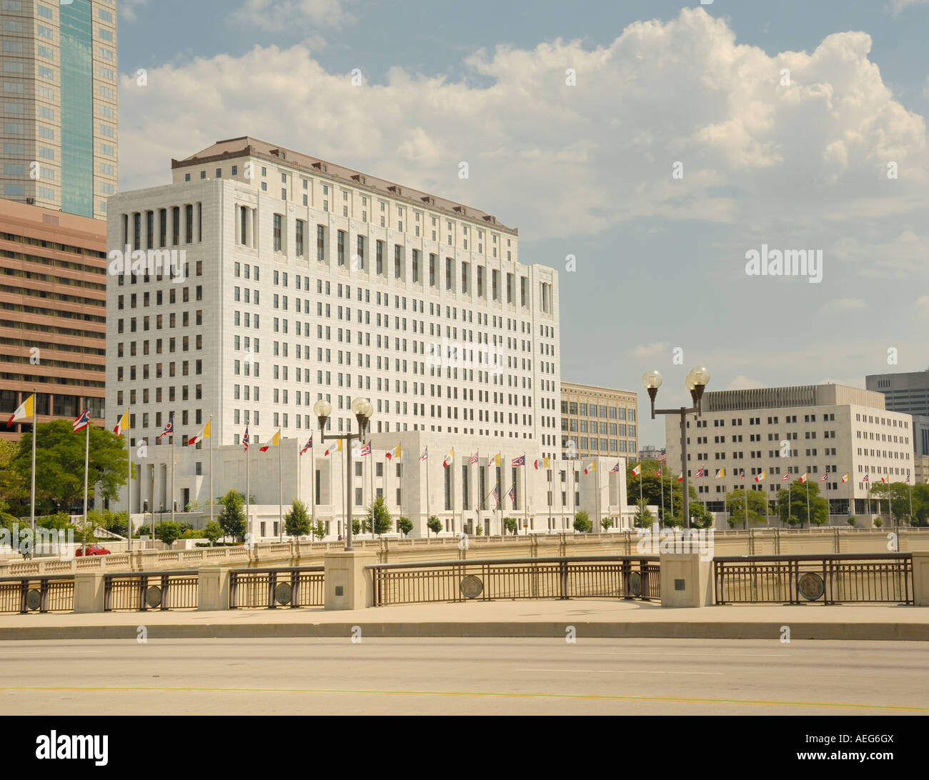 Looking South on Civic Center Drive in Columbus Ohio Stock Photo Alamy