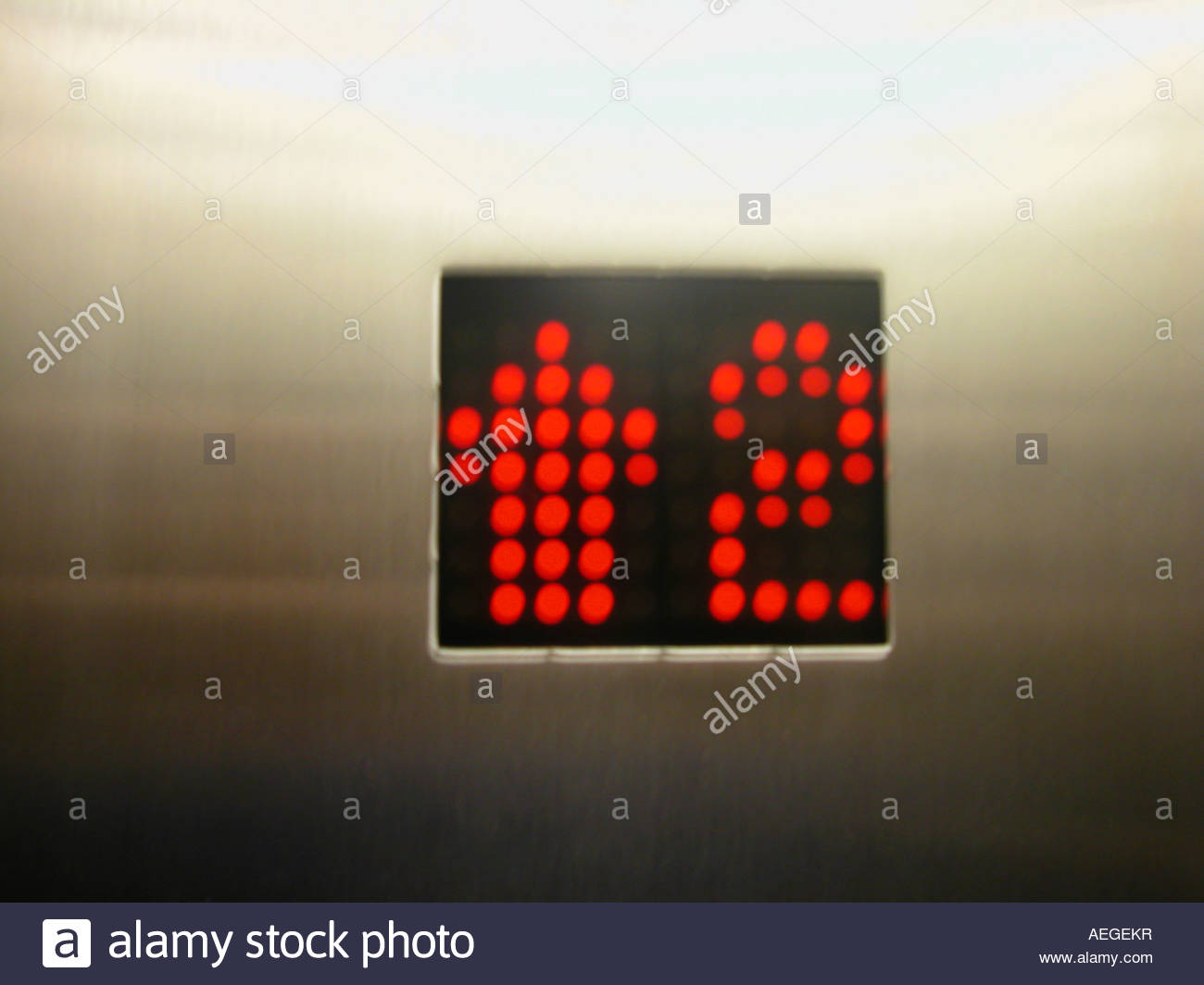 2nd Floor Indicator For A Lift Elevator Stock Photo 13677898