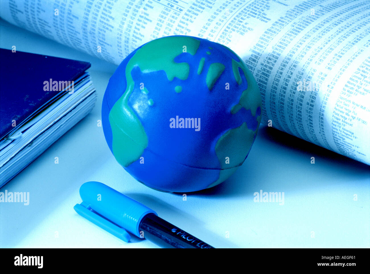 pages business concept map globe Stock Photo