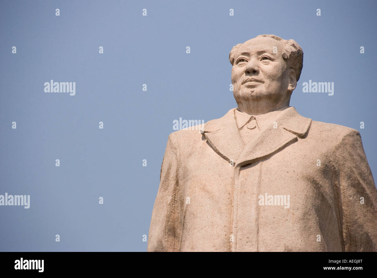 White Stone Statue of Mao Zedong in Changsha, Hunan, China Stock Photo