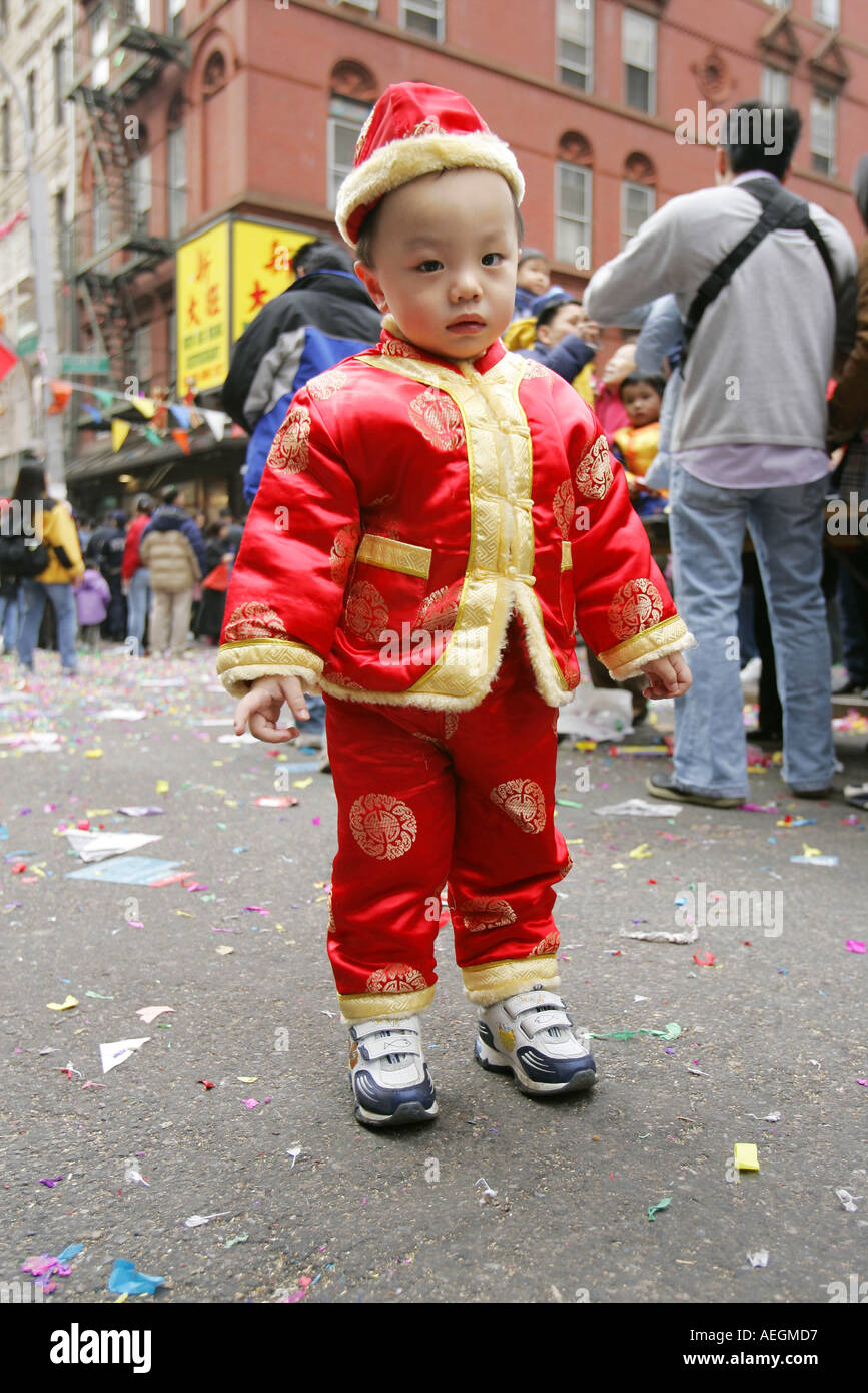 Boy in traditional Chinese costume Stock Photo - Alamy