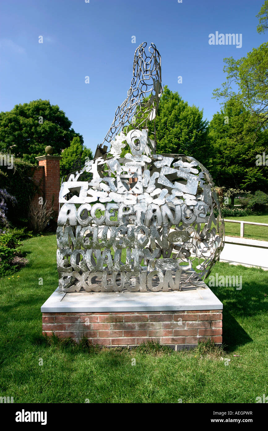 The Hand sculpture based on the Makaton sign language symbol meaning