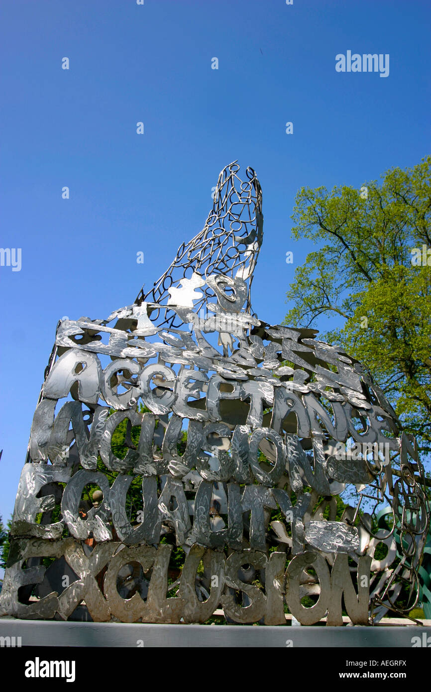 The Hand sculpture based on the Makaton sign language symbol meaning