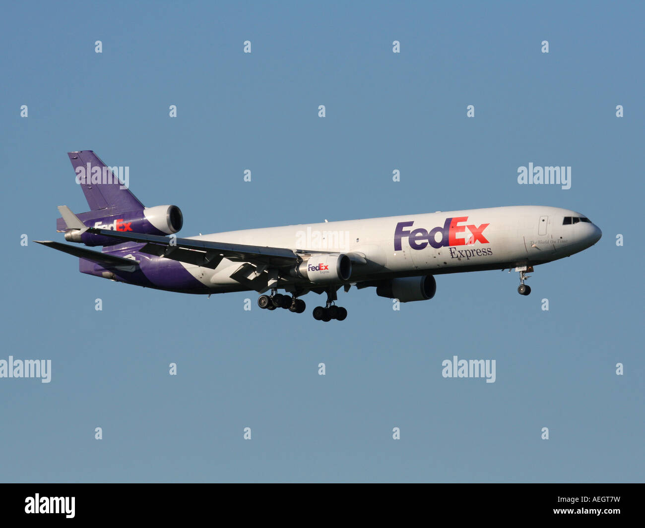 Commercial air transport. McDonnell Douglas MD-11F freighter operated by FedEx Express Stock Photo