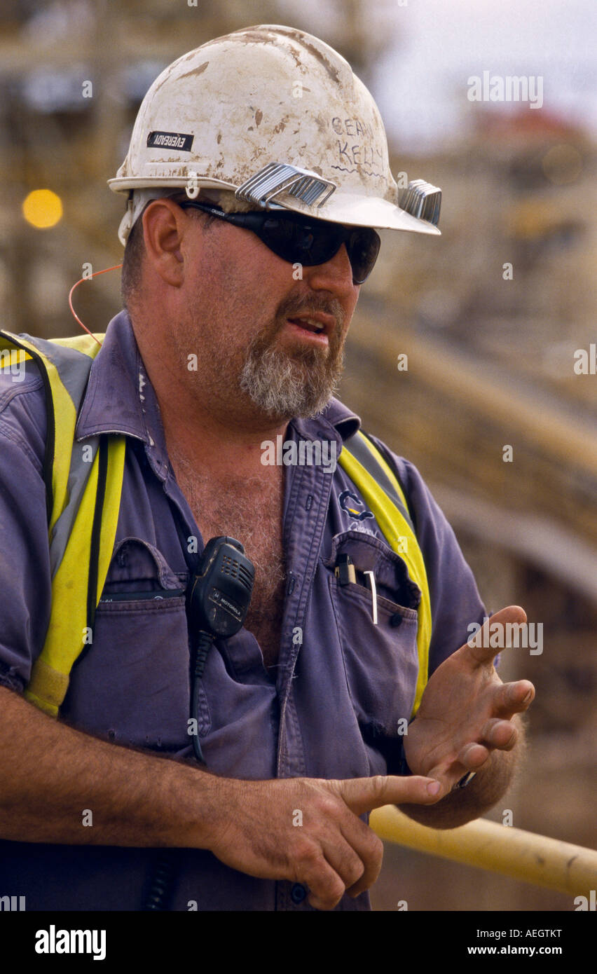 Mine supervisor, Australia Stock Photo