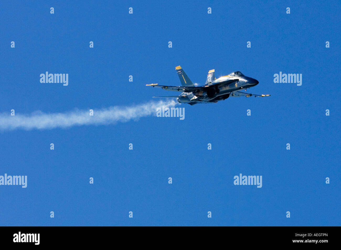 Blue Angels jet flyby at Fleet Week, San Francisco Stock Photo