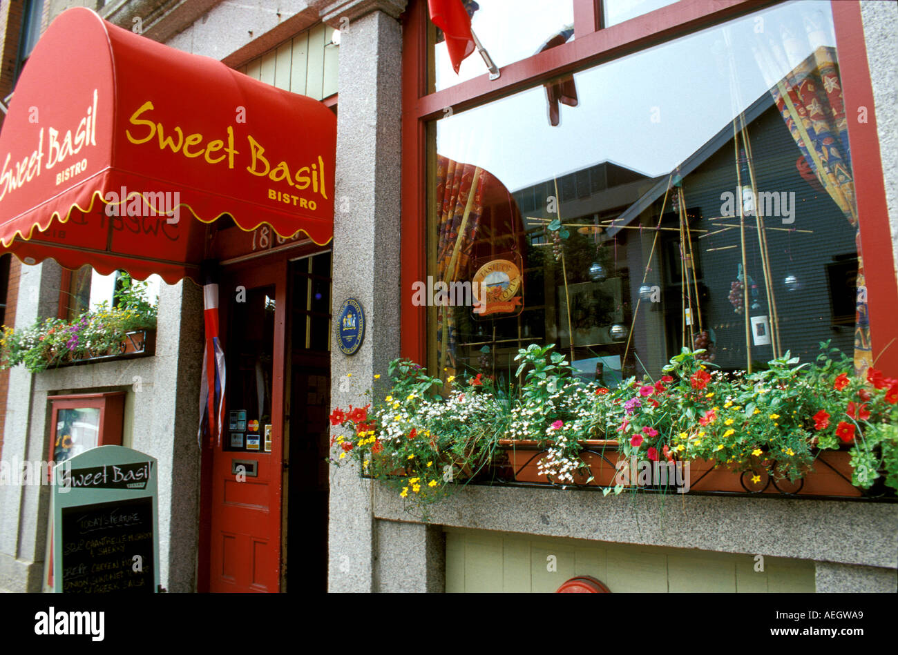 Canada Nova Scotia Downtown Halifax Historic Properties Sweet Basil Restaurant Stock Photo Alamy