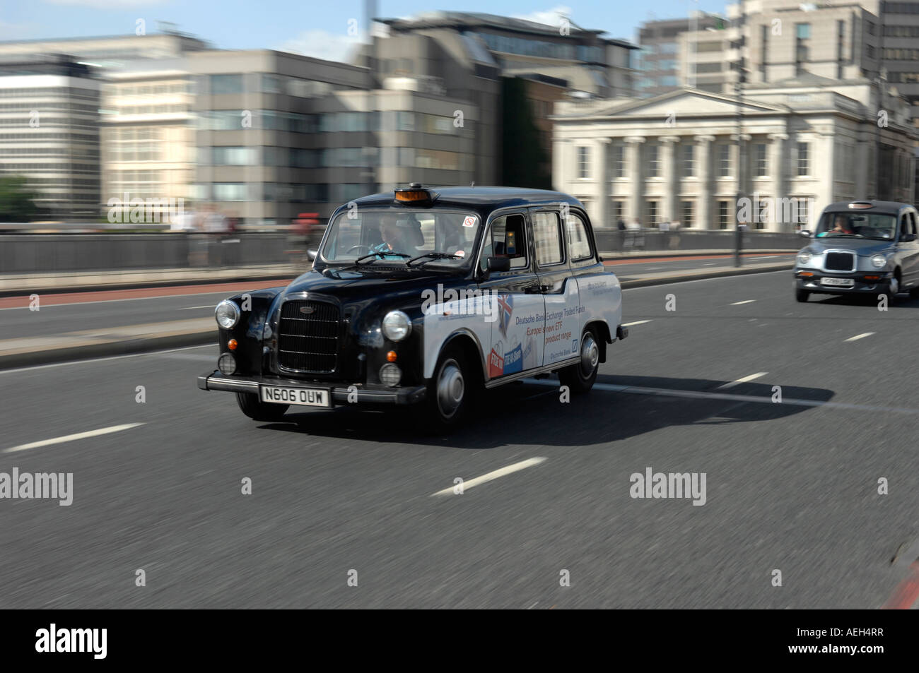 London Black Cab Stock Photo Alamy