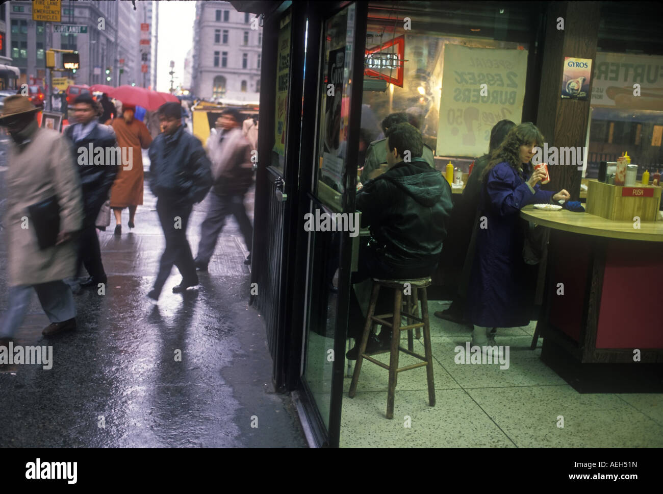 Restaurant in lower Manhattan New York Stock Photo - Alamy