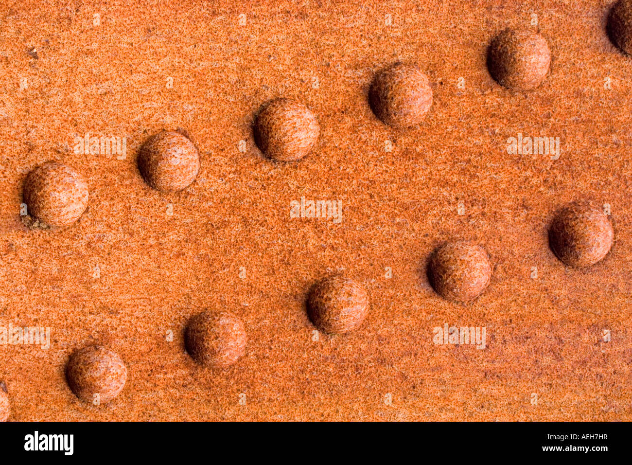 Rusty rivets on a rusty plate Stock Photo - Alamy