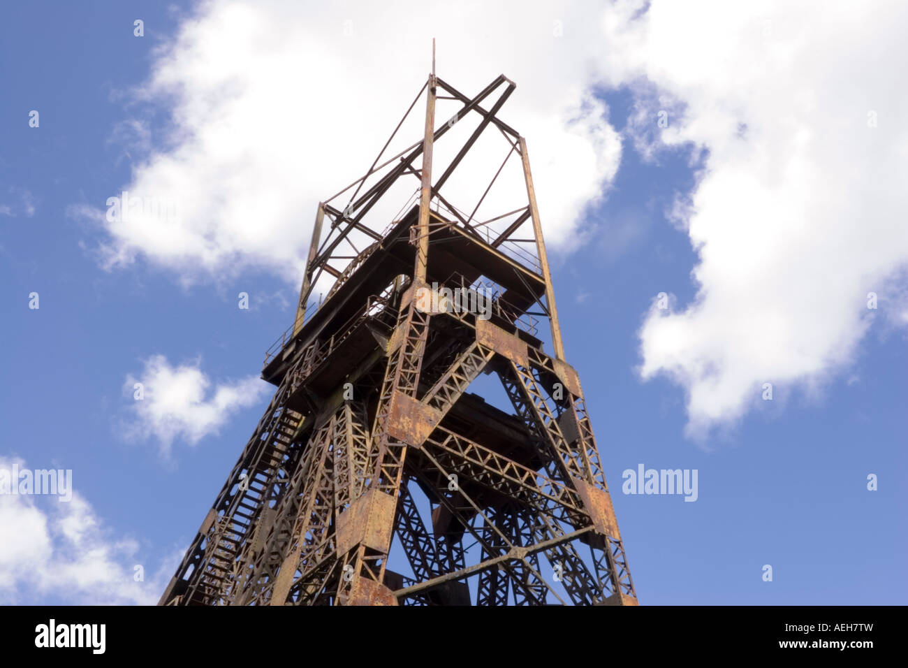 Pit Head at Astley colliery museum, Lancashire, UK Stock Photo