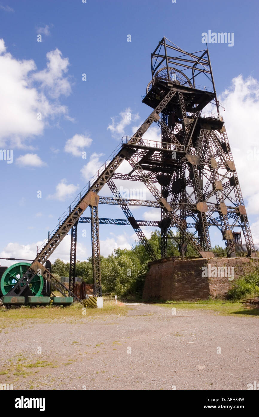 Pit Head at Astley colliery museum, Lancashire, UK Stock Photo