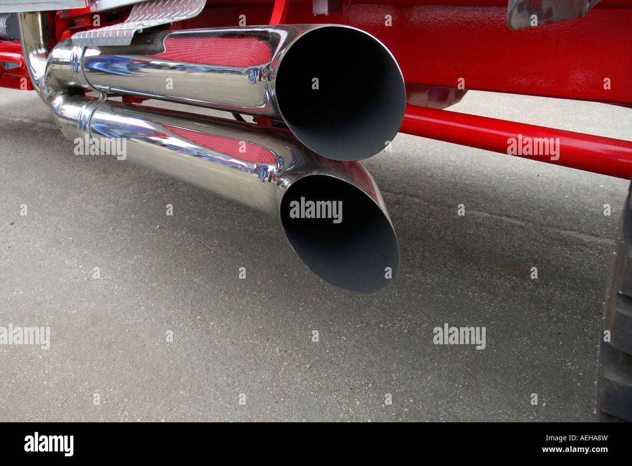 "Exhaust ^tailpipe of ^pickup truck, California Stock Photo: 13685832