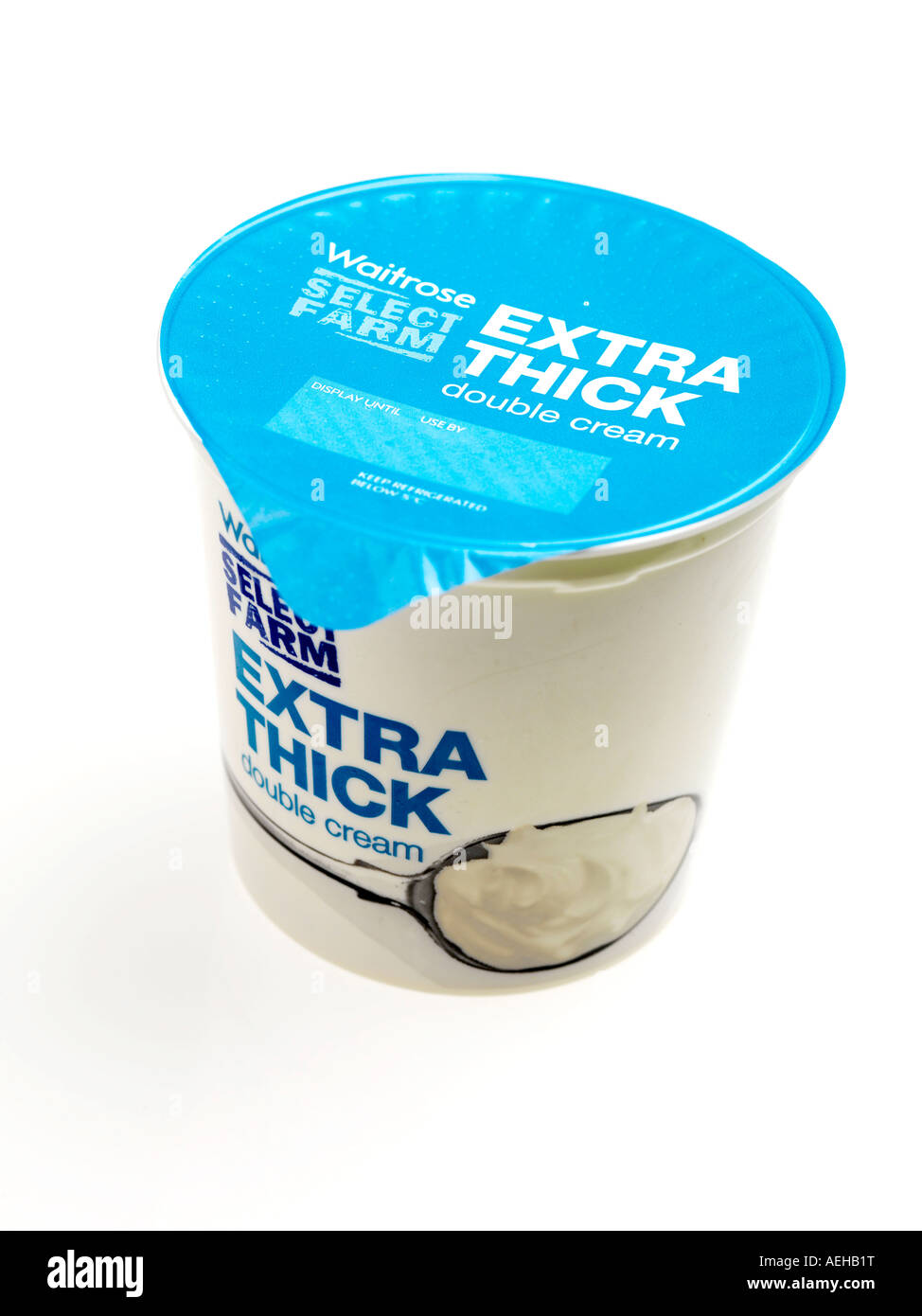 Extra Thick Double Cream Stock Photo Alamy