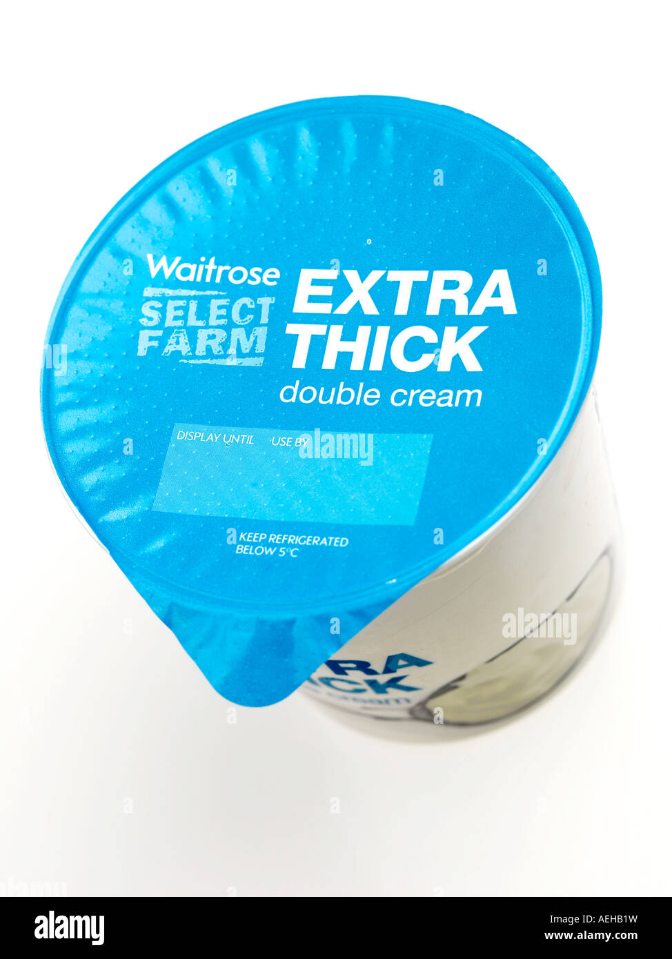 Extra Thick Double Cream Stock Photo Alamy