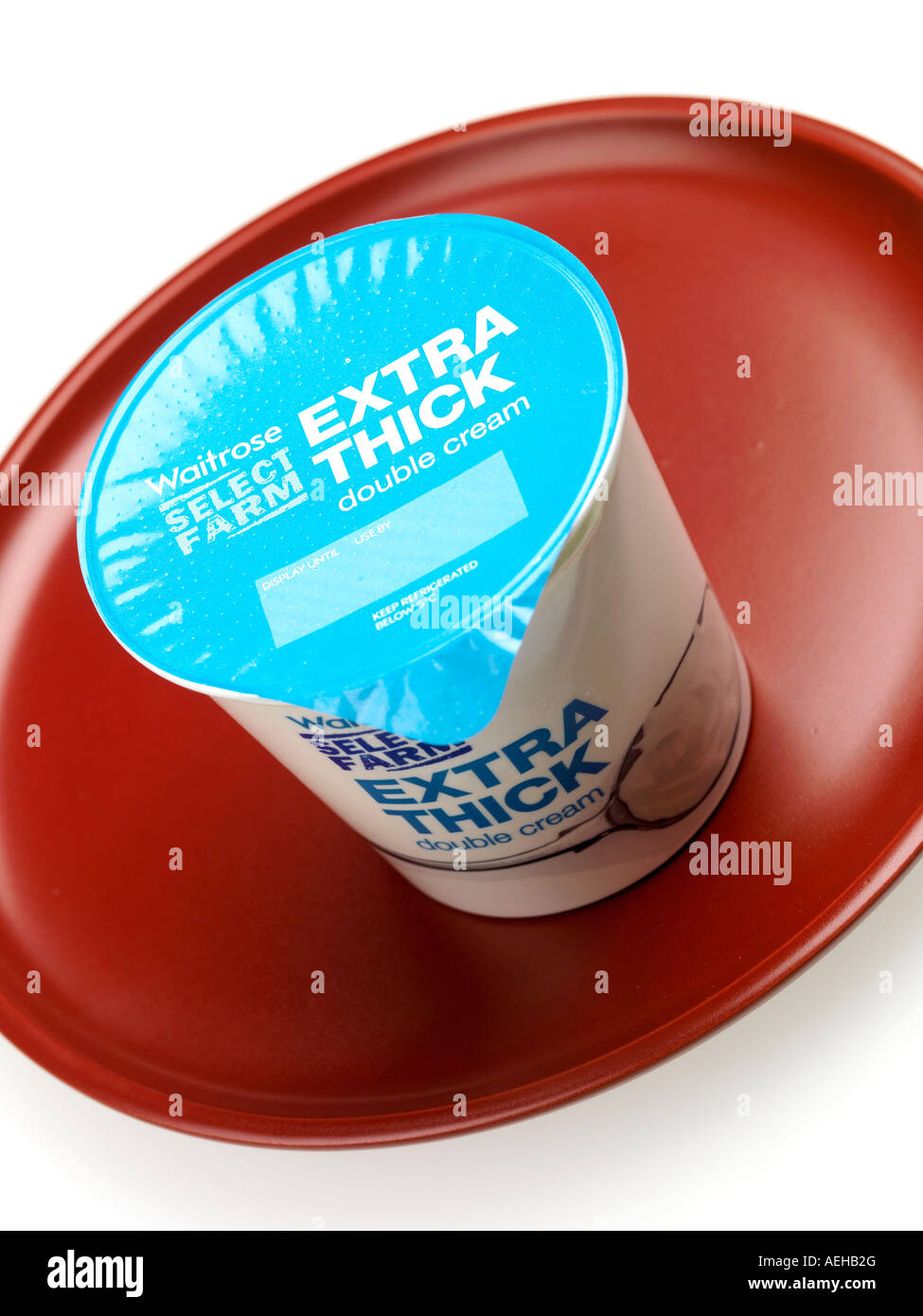 Extra Thick Double Cream Stock Photo Alamy