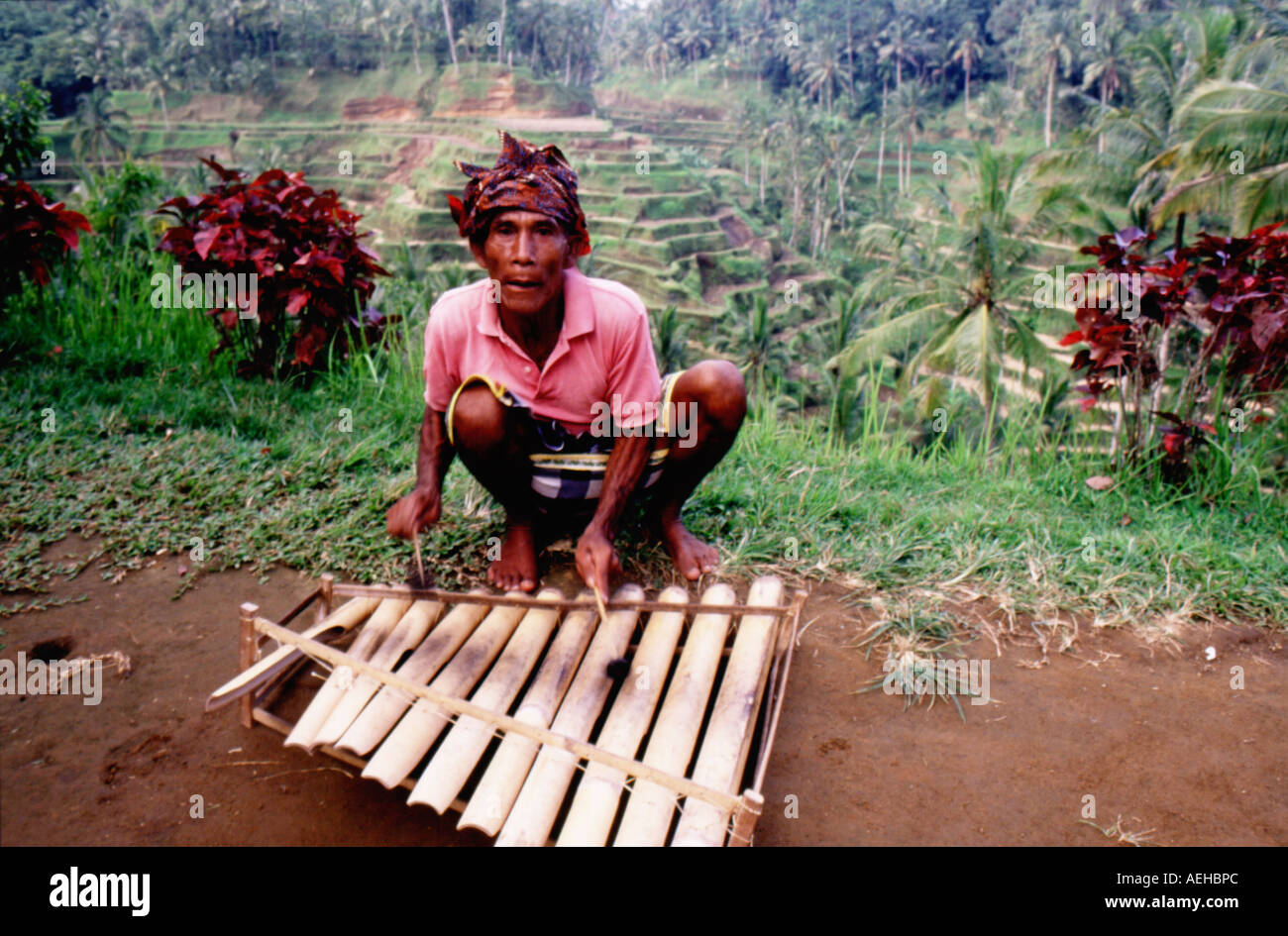 Local musician Bunutan Stock Photo