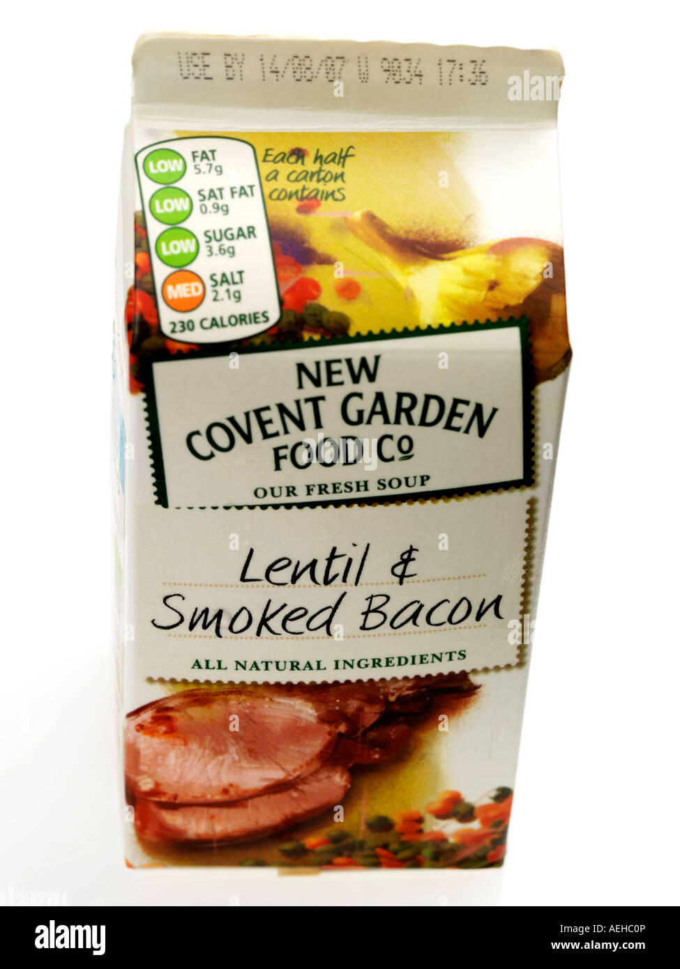 Lentil and Smoked Bacon Soup Stock Photo Alamy