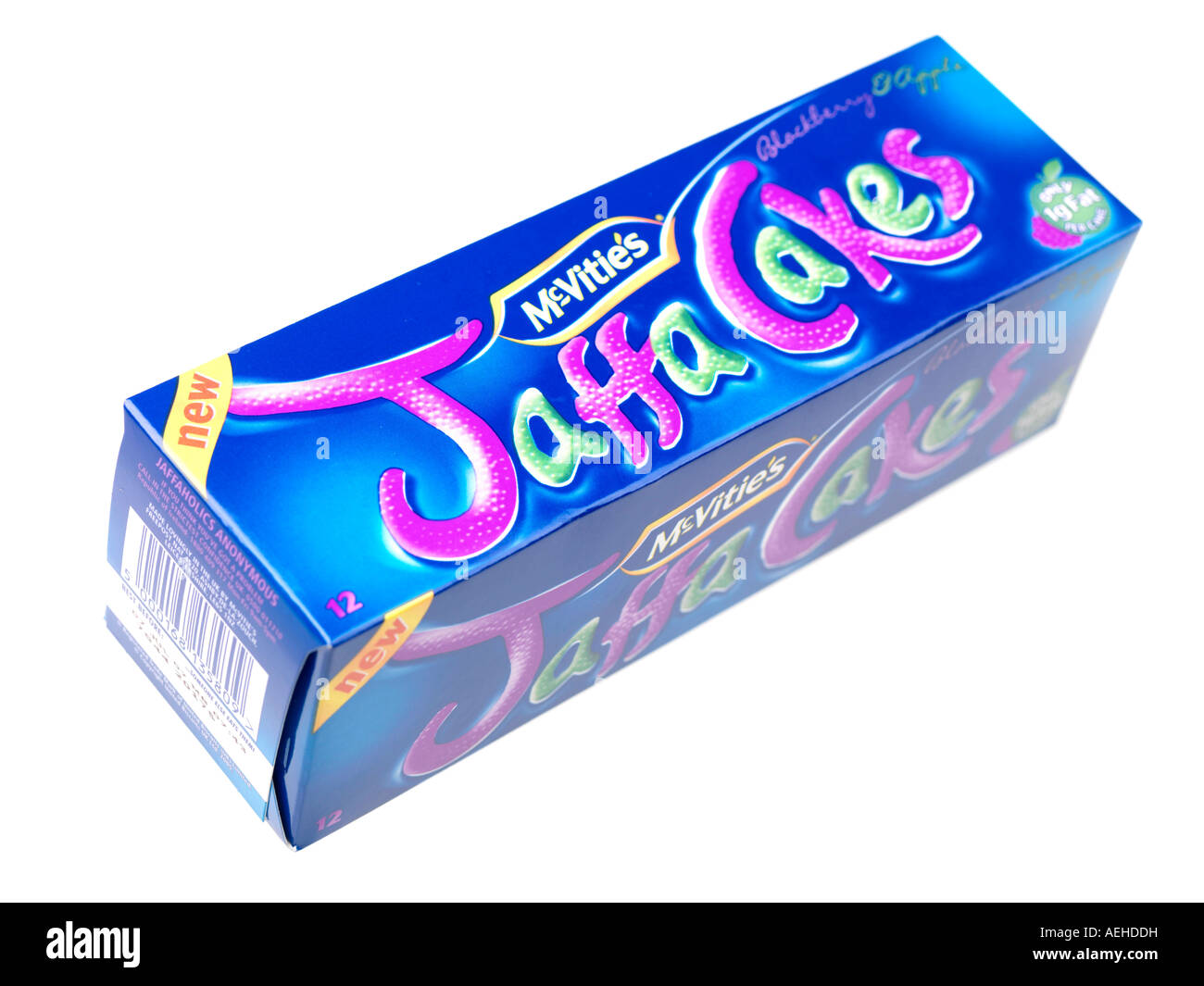 Jaffa cakes blackberry and apple biscuits snacks box hires stock