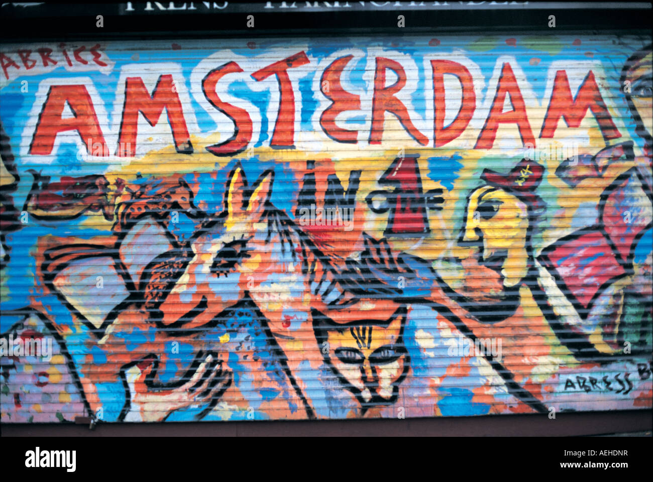 Graffiti in Amsterdam Netherlands Stock Photo