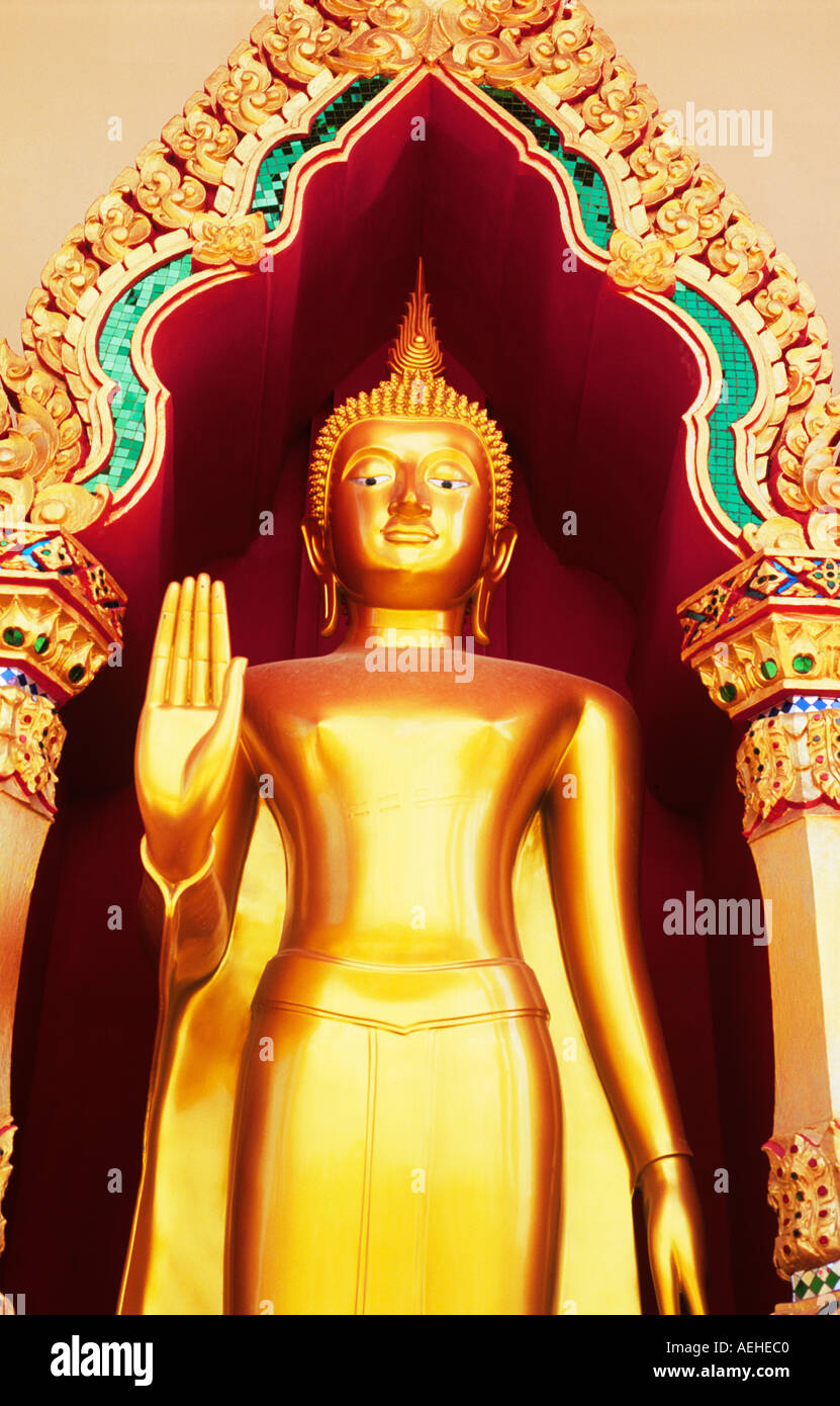 Thailand Koh Samui Temple of Plai Laem Gold Buddha Asia Stock Photo