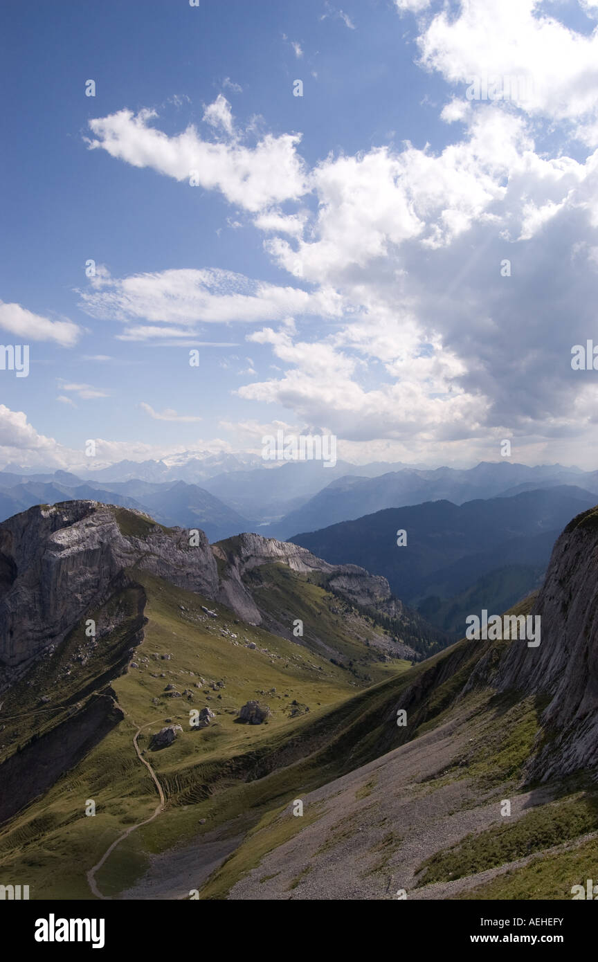 View from Mount Pilatus - Lucerne (Luzern) Switzerland Stock Photo