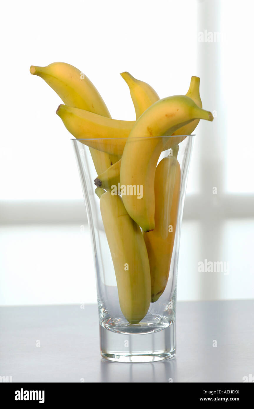Bananas in a glass Stock Photo