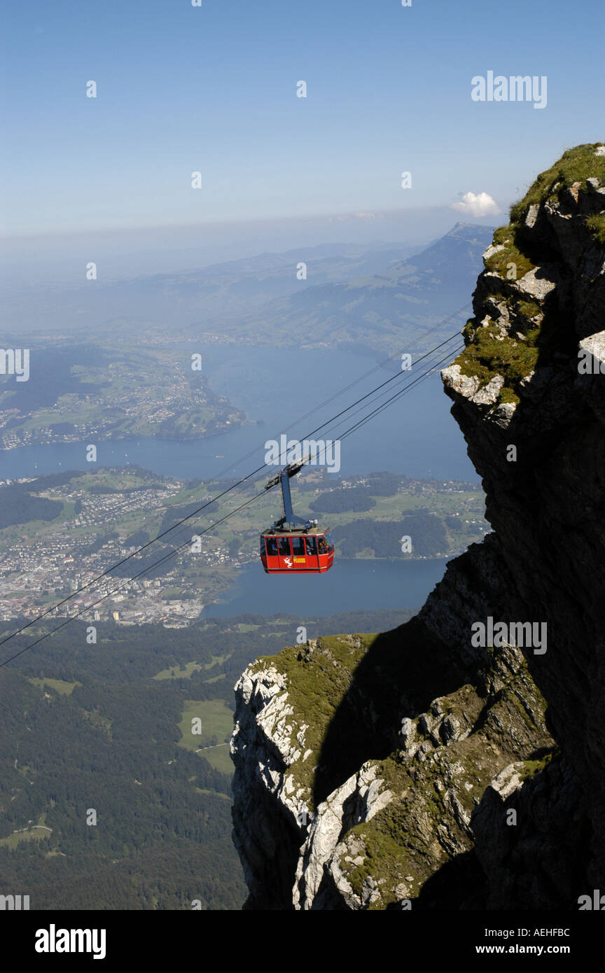 Switzerland Lucerne Mt Pilatus cable car luzern Stock Photo Alamy