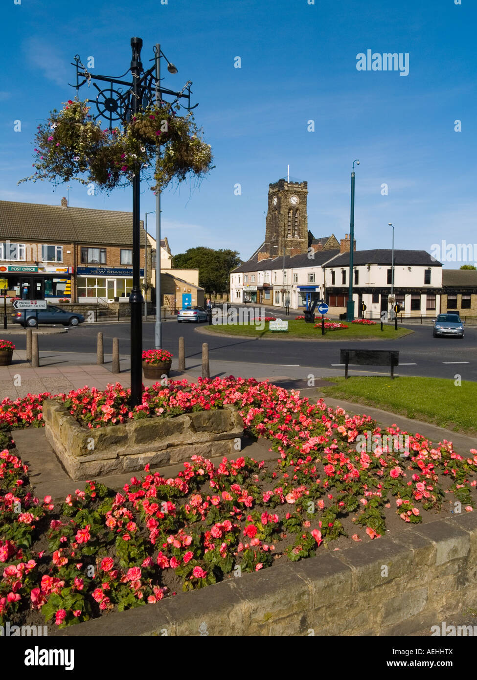 The Wynd main village square Marske by the Sea Summer 2007 Stock Photo