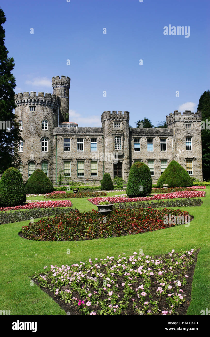 Cyfarthfa Castle Merthyr Tydfil and beautiful gardens on the edge of the Brecon Beacons Mid Glamorganshire South Wales Britain Stock Photo