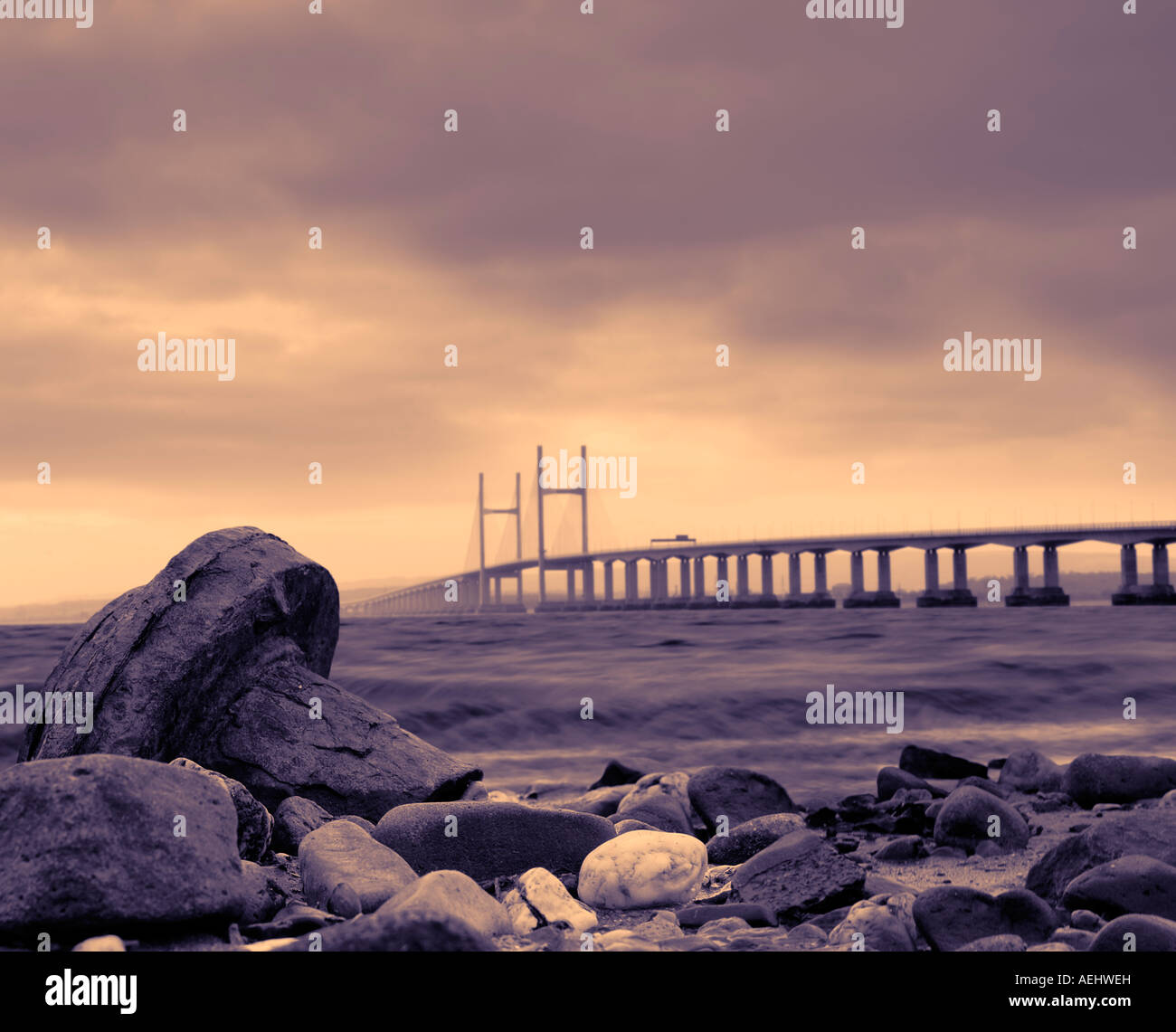 Severn Bridge Severn Beach Stock Photo Alamy