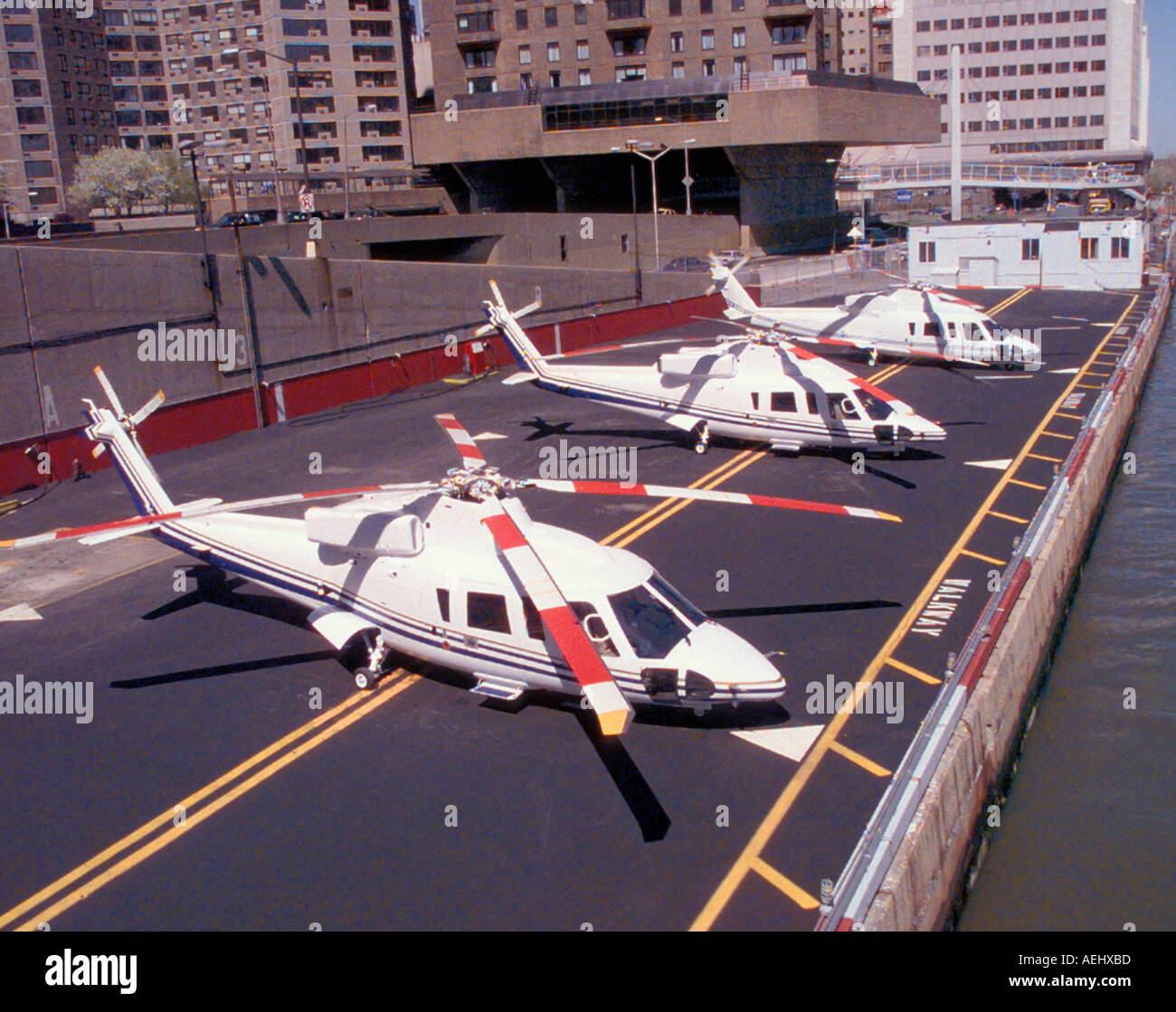 NYC heliport Stock Photo Alamy