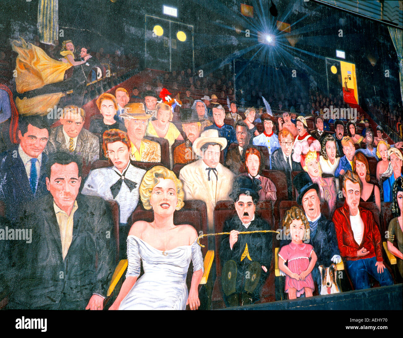 California Los Angeles wall mural of Hollywood Stars Stock Photo Alamy