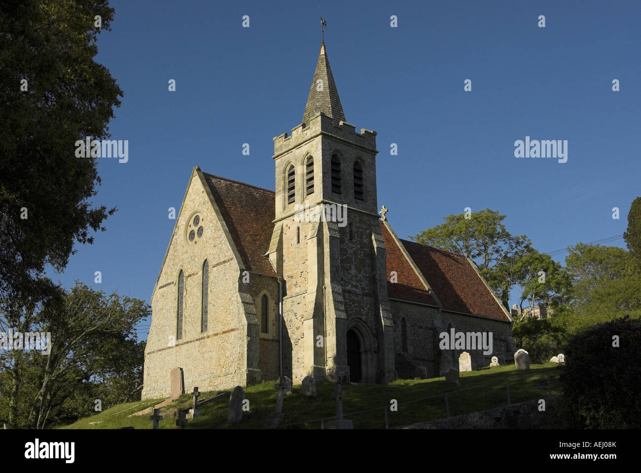 St Mary the Virgin Church, Brook, Isle of Wight, England. Stock Photo