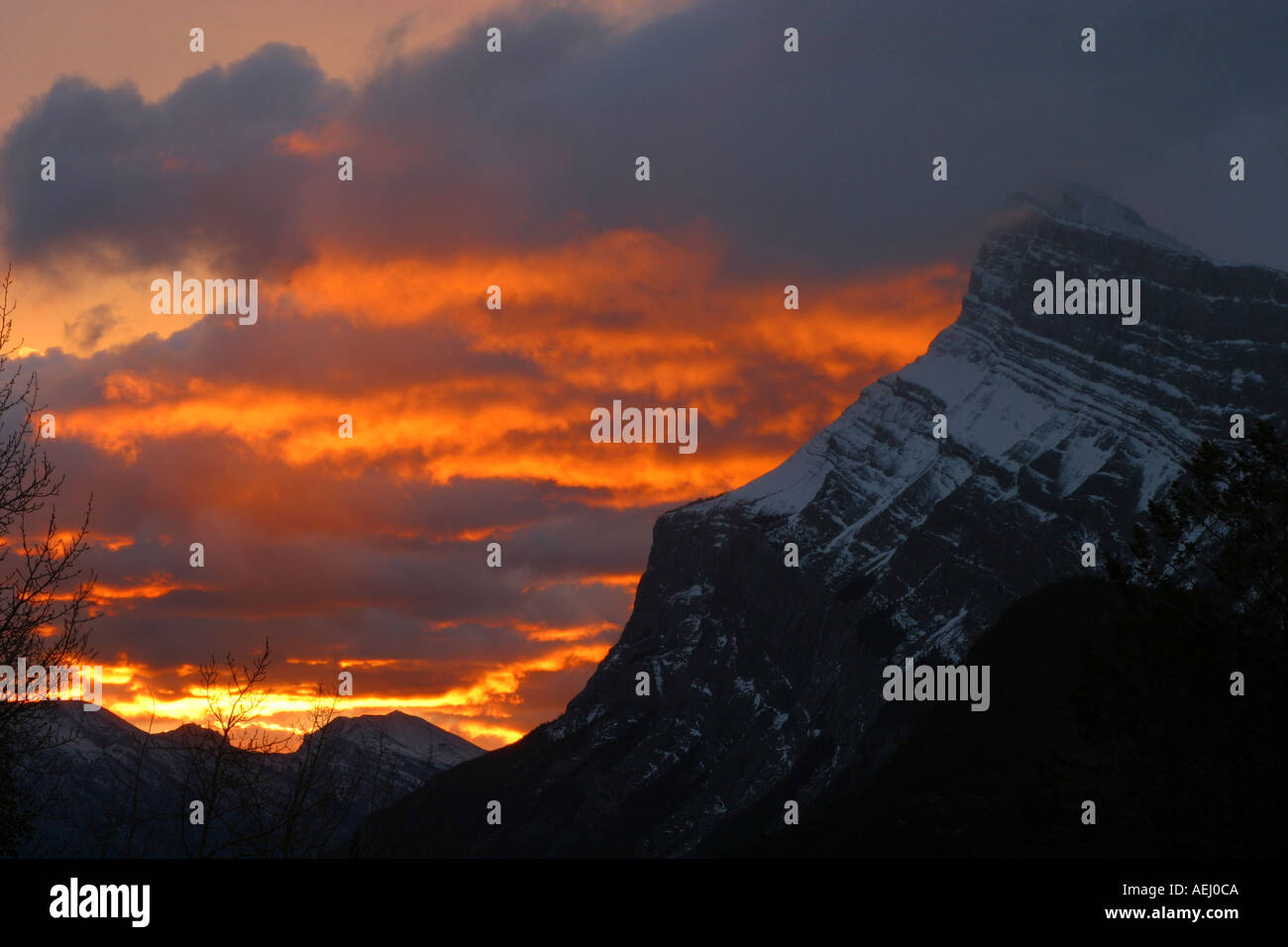 Sunrise in the Canadian Rocky Mountains Banff National Park Alberta ...
